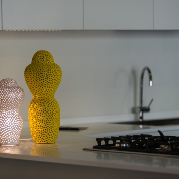 Perforated lamp Touppé small in ceramic Marco Rocco